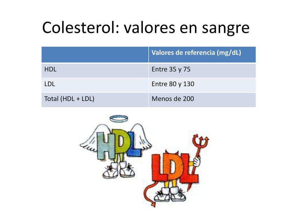 colesterol ldl niveles normales